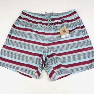 Patagonia Mens M Hydropeak Volley Board Shorts Drawstring Pockets Swim Shorts